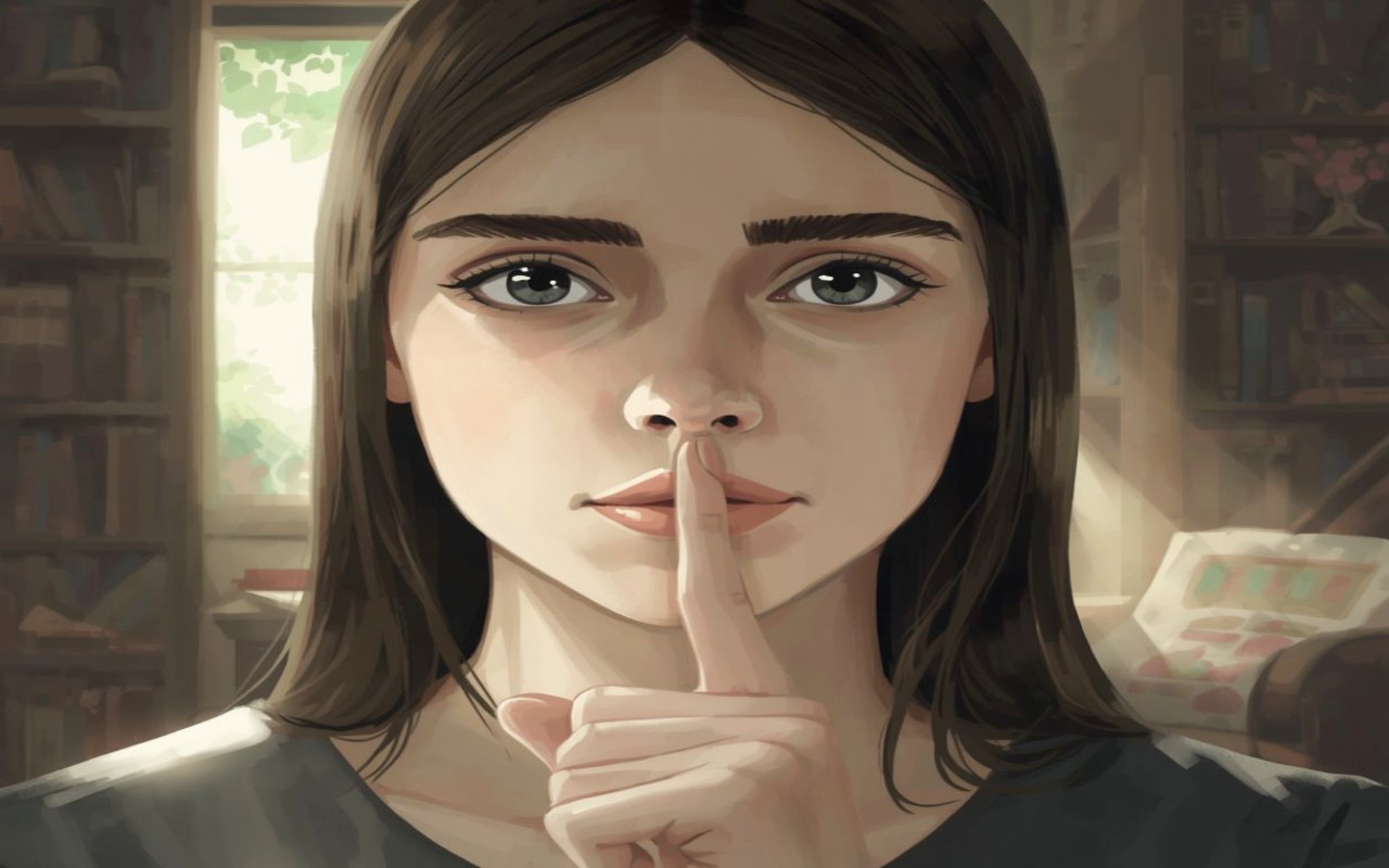 Ragazza in silenzio - LeBisbetiche (Credits-IA Canva)