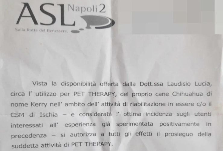 Certificato Pet Therapy - LeBisbetiche.com