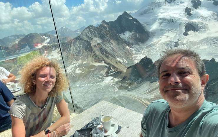 Erica e Marco al ghiacciaio di Solden, Austria - LeBisbetiche.com