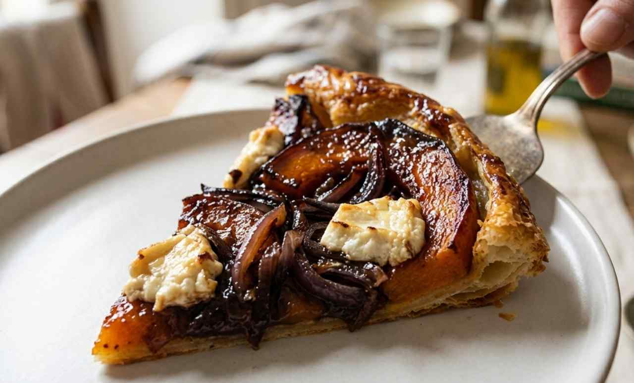 Tarte Tatin di zucca, cipolla e caprino - LeBisbetiche.com